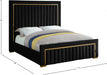 Dolce Velvet Queen Queen Bed (3 Boxes) Black - DolceBlack-Q