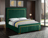 Dolce Velvet Queen Queen Bed (3 Boxes) Green - DolceGreen-Q