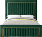 Dolce Velvet Queen Queen Bed (3 Boxes) Green - DolceGreen-Q