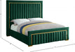 Dolce Velvet Queen Queen Bed (3 Boxes) Green - DolceGreen-Q