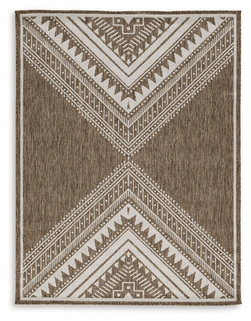 Dunsler Brown/Cream 8' x 10' Rug - R900011