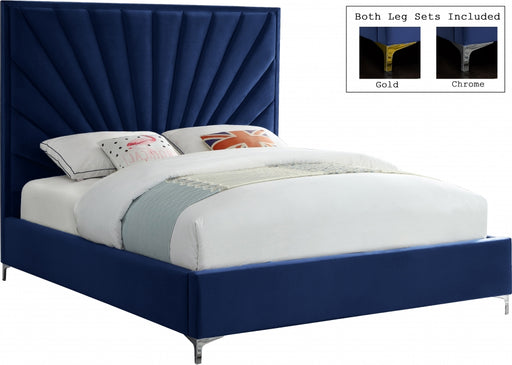 Eclipse Velvet Full Bed Blue - EclipseNavy-F