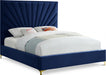 Eclipse Velvet Full Bed Blue - EclipseNavy-F