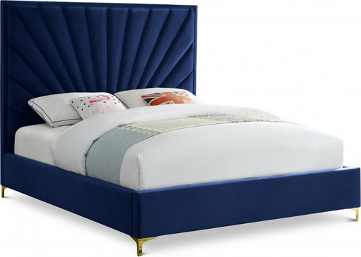 Eclipse Velvet Full Bed Blue - EclipseNavy-F