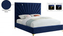 Eclipse Velvet Full Bed Blue - EclipseNavy-F