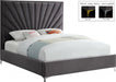 Eclipse Velvet Full Bed Grey - EclipseGrey-F