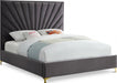 Eclipse Velvet Full Bed Grey - EclipseGrey-F