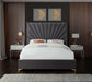 Eclipse Velvet Full Bed Grey - EclipseGrey-F