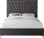 Eclipse Velvet Full Bed Grey - EclipseGrey-F