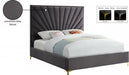 Eclipse Velvet Full Bed Grey - EclipseGrey-F