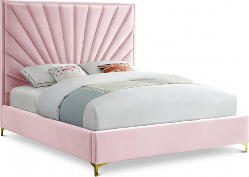 Eclipse Velvet Full Bed Pink - EclipsePink-F