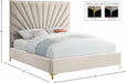 Eclipse Velvet King Bed Cream - EclipseCream-K