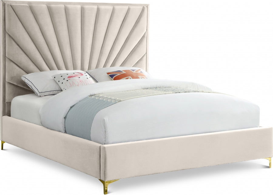 Eclipse Velvet King Bed Cream - EclipseCream-K