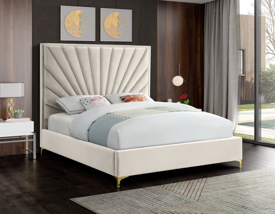 Eclipse Velvet King Bed Cream - EclipseCream-K