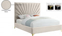 Eclipse Velvet King Bed Cream - EclipseCream-K