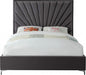 Eclipse Velvet King Bed Grey - EclipseGrey-K