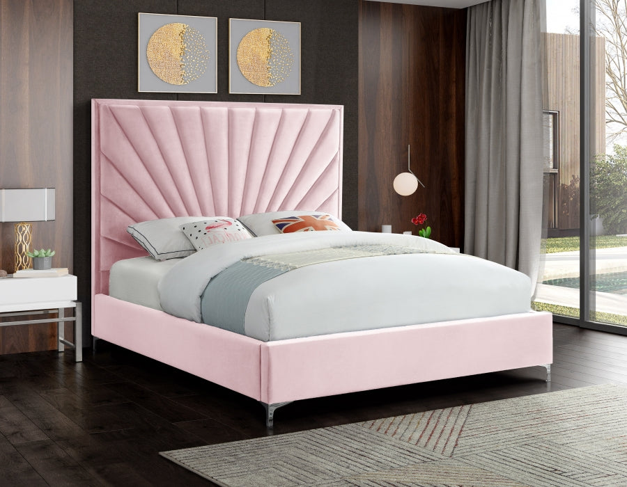 Eclipse Velvet King Bed Pink - EclipsePink-K