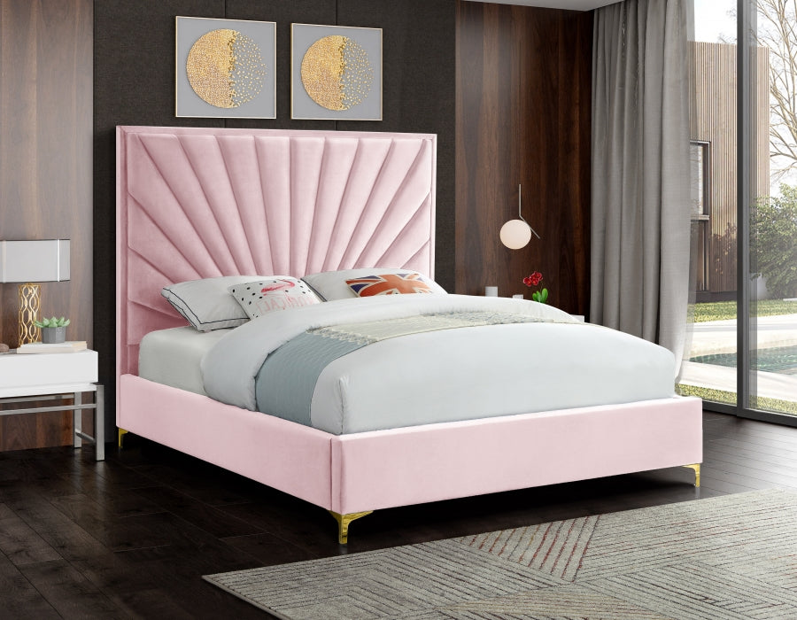 Eclipse Velvet King Bed Pink - EclipsePink-K