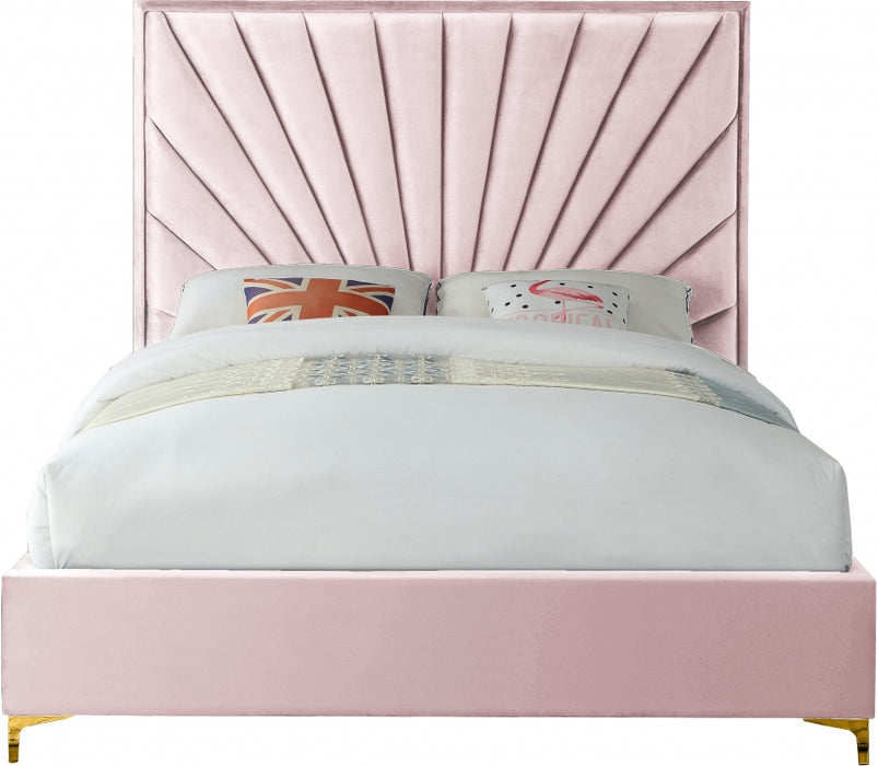 Eclipse Velvet King Bed Pink - EclipsePink-K