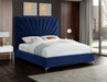 Eclipse Velvet Queen Bed Blue - EclipseNavy-Q