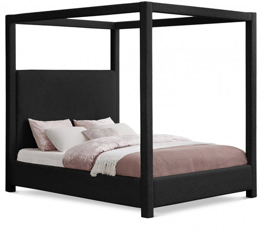 Eden Boucle Fabric King Bed (3 Boxes) Black - EdenBlack-K