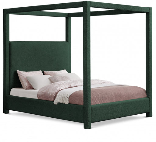 Eden Boucle Fabric King Bed (3 Boxes) Green - EdenGreen-K