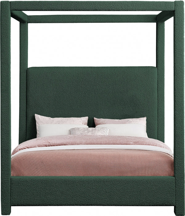 Eden Boucle Fabric King Bed (3 Boxes) Green - EdenGreen-K