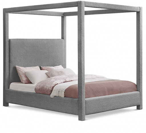 Eden Boucle Fabric King Bed (3 Boxes) Grey - EdenGrey-K