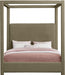 Eden Boucle Fabric King Bed (3 Boxes) Olive - EdenOlive-K