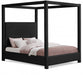 Eden Boucle Fabric Queen Bed (3 Boxes) Black - EdenBlack-Q