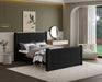 Elias Boucle Fabric Full Bed Black - B1299Black-F