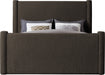 Elias Boucle Fabric Full Bed Brown - B1299Brown-F