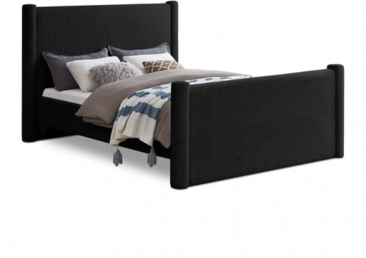 Elias Boucle Fabric King Bed Black - B1299Black-K