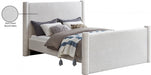 Elias Boucle Fabric King Bed Cream - B1299Cream-K