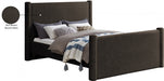 Elias Boucle Fabric Queen Bed Brown - B1299Brown-Q