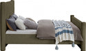 Elias Boucle Fabric Queen Bed Olive - B1299Olive-Q