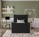 Elias Boucle Fabric Twin Bed Black - B1299Black-T