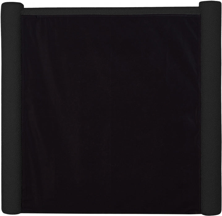 Elias Boucle Fabric Twin Bed Black - B1299Black-T