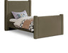 Elias Boucle Fabric Twin Bed Olive - B1299Olive-T