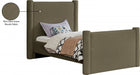 Elias Boucle Fabric Twin Bed Olive - B1299Olive-T