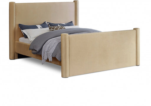 Elias Velvet Full Bed Camel - B1298Camel-F