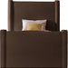 Elias Velvet Twin Bed Brown - B1298Brown-T