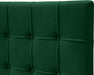 Elly Velvet Full Bed Green - EllyGreen-F