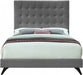 Elly Velvet Full Bed Grey - EllyGrey-F