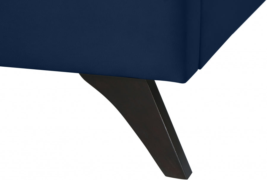 Elly Velvet King Bed Blue - EllyNavy-K