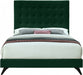 Elly Velvet King Bed Green - EllyGreen-K