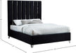 Enzo Velvet Full Bed Black - EnzoBlack-F