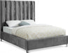 Enzo Velvet King Bed Grey - EnzoGrey-K