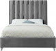 Enzo Velvet King Bed Grey - EnzoGrey-K