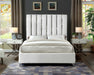 Enzo Velvet King Bed White - EnzoWhite-K